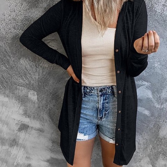 HP 🎉 Must Have • Women’s Black Button-Up Cardigan - Picture 3 of 3